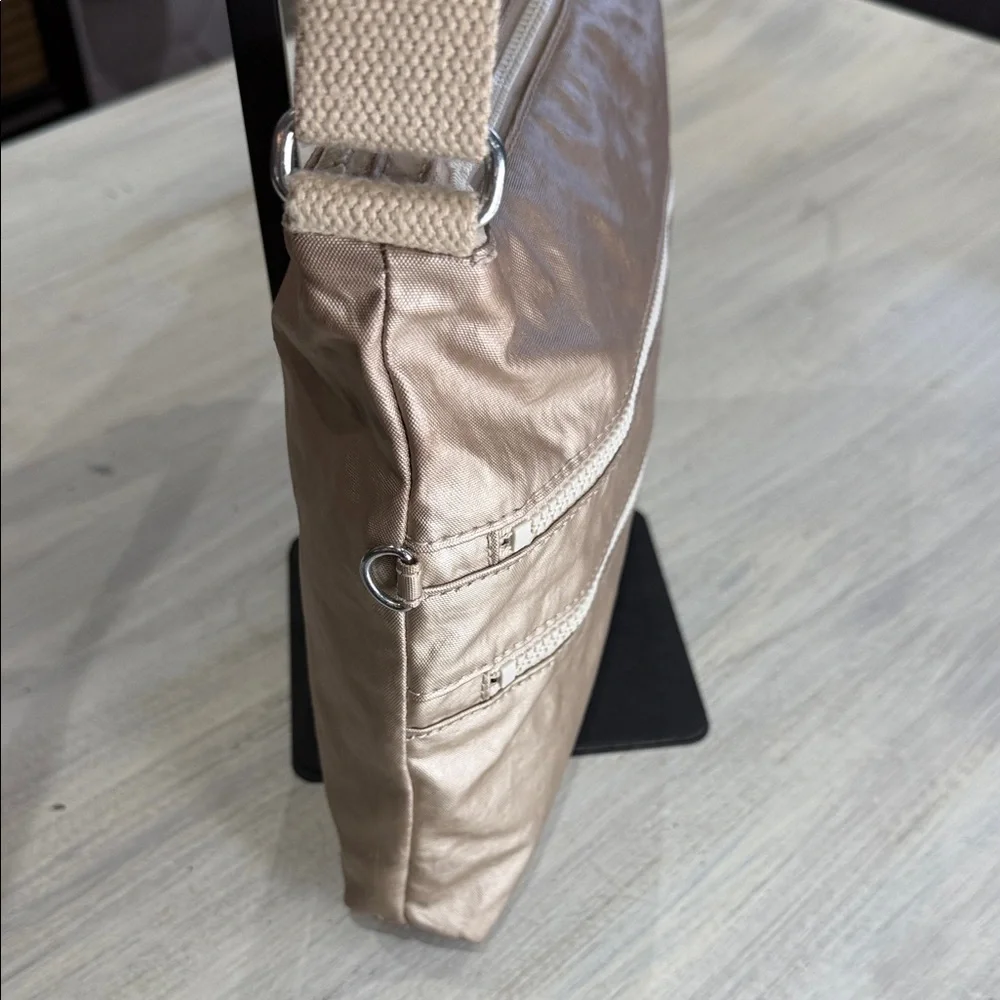 Kipling Metallic Tan Crossbody Bag